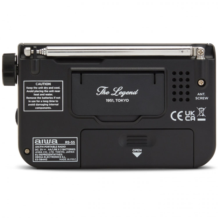 AIWA Pocket radio med FM/MW Svart AIWA Pocket radio med FM/MW Svart