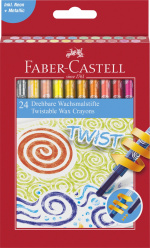Faber-Castell Twistable Wax Crayons cardboard (24 pcs) (120004)