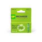 GP Recharge Rechargeable Battery, Size AAA, 650 mAh, 4-pack