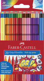 Faber-Castell Fibre-tip pens Grip Colour Marker set (20 pcs) (155320)