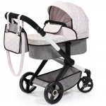 Bayer Dolls Pram Xeo - Pink/Grey (17031AA)