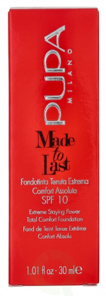 Pupa Milano Pupa Made To Last Total Comfort Foundation SPF10 30 ml #010 Porcelain