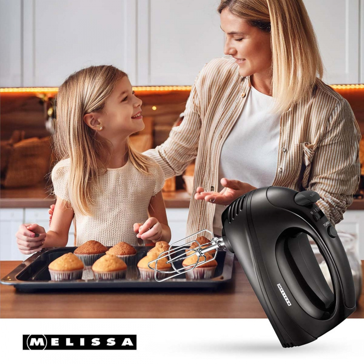 MELISSA Hand mixer with turbo 300 Watt Black
