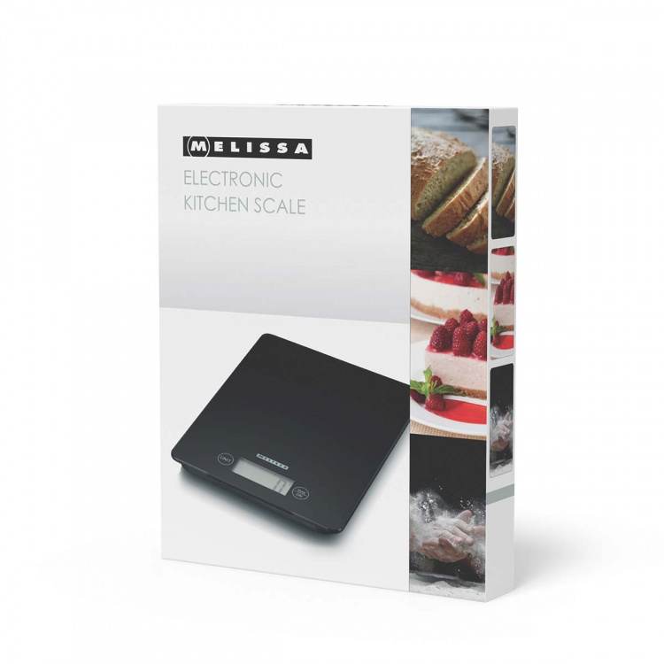 MELISSA Digital Kitchen Scale | Tempered glass | 5 kg | Black