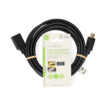 Nedis High Speed HDMI™ Cable with Ethernet | HDMI™ Connector | HDMI™ Output | 4K@60Hz | ARC | 10.2 Gbps | 3.00 m | Round | PVC | Black | Label Nedis High Speed HDMI™ Cable with Ethernet | HDMI™ Connector | HDMI™ Output | 4K@60Hz | ARC | 10.2 Gbps | 3.00 m | Round | PVC | Black | Label