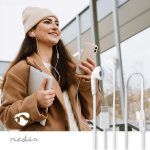 Nedis Wired Earphones | USB-C™ | Cable length: 1.20 m | Built-in microphone | Volume control | White Nedis Wired Earphones | USB-C™ | Cable length: 1.20 m | Built-in microphone | Volume control | White