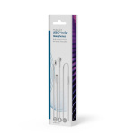 Nedis Wired Earphones | USB-C™ | Cable length: 1.20 m | Built-in microphone | Volume control | White Nedis Wired Earphones | USB-C™ | Cable length: 1.20 m | Built-in microphone | Volume control | White