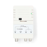 Nedis CATV Amplifier | Gain: 25 dB | 47 - 694 MHz | Number of outputs: 2 | Gain control | White
