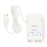 Nedis CATV Amplifier | Gain: 25 dB | 47 - 694 MHz | Number of outputs: 2 | Gain control | White
