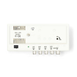 Nedis CATV Amplifier | Gain: 20 dB | 47 - 694 MHz | Number of outputs: 4 | Gain control | White