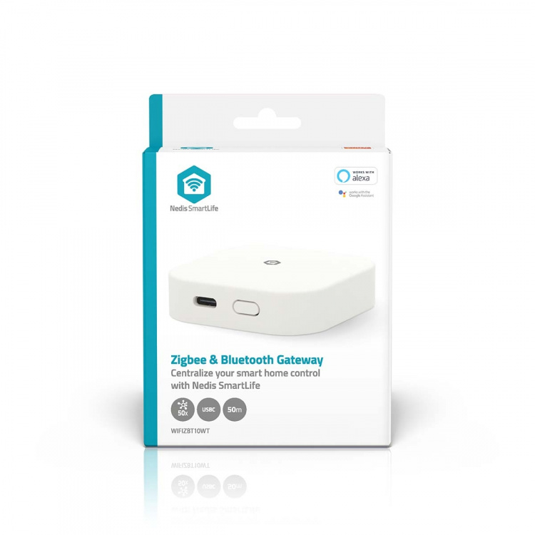Nedis Zigbee Gateway | Bluetooth® / Zigbee 3.0 | 50 Devices | USB Powered | Android™ / IOS | White