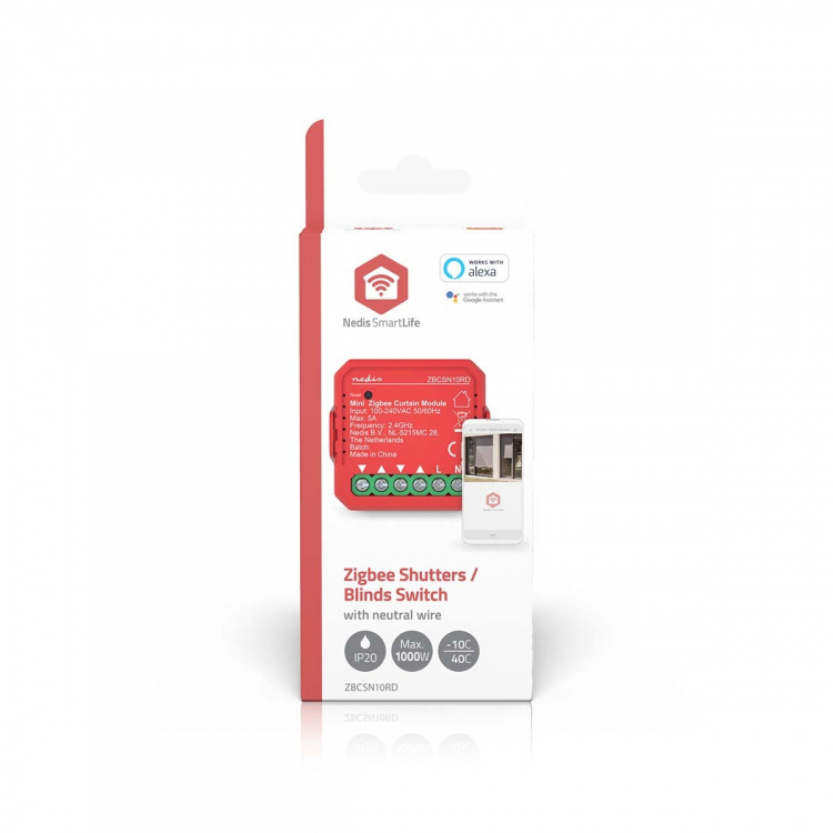 Nedis SmartLife Power Switch | Shutter / Blinds | 1000 W | Terminal Connection | App available for: Android™ / IOS Nedis SmartLife Power Switch | Shutter / Blinds | 1000 W | Terminal Connection | App available for: Android™ / IOS