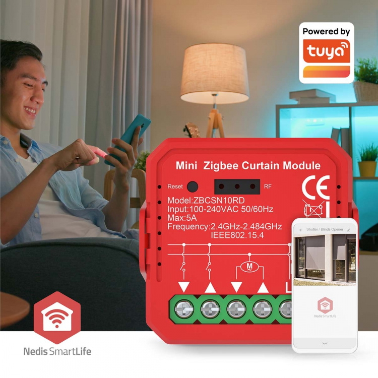 Nedis SmartLife Power Switch | Shutter / Blinds | 1000 W | Terminal Connection | App available for: Android™ / IOS Nedis SmartLife Power Switch | Shutter / Blinds | 1000 W | Terminal Connection | App available for: Android™ / IOS