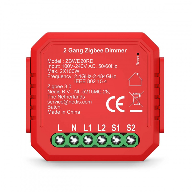 Nedis SmartLife Power Switch | Double Triac Dimmer | 2 x 100 W | Terminal Connection | App available for: Android™ / IOS Nedis SmartLife Power Switch | Double Triac Dimmer | 2 x 100 W | Terminal Connection | App available for: Android™ / IOS