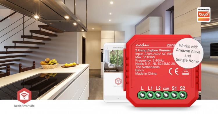 Nedis SmartLife Power Switch | Double Triac Dimmer | 2 x 100 W | Terminal Connection | App available for: Android™ / IOS Nedis SmartLife Power Switch | Double Triac Dimmer | 2 x 100 W | Terminal Connection | App available for: Android™ / IOS