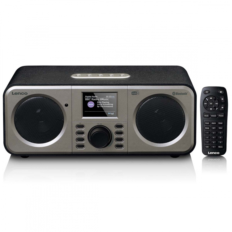 Lenco Stereo DAB+ FM Radio with Bluetooth® Black