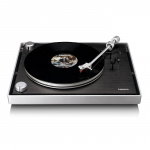 Lenco Record player with visible belt drive, brushed aluminium frame and Ortofon 2M RED cartridge Black Lenco Record player with visible belt drive, brushed aluminium frame and Ortofon 2M RED cartridge Black