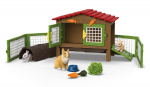 Schleich Rabbit hutch with 3 rabbits - (42728)