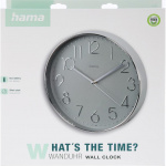 Hama Wall Clock Corsica Silver 30cm Hama Wall Clock Corsica Silver 30cm
