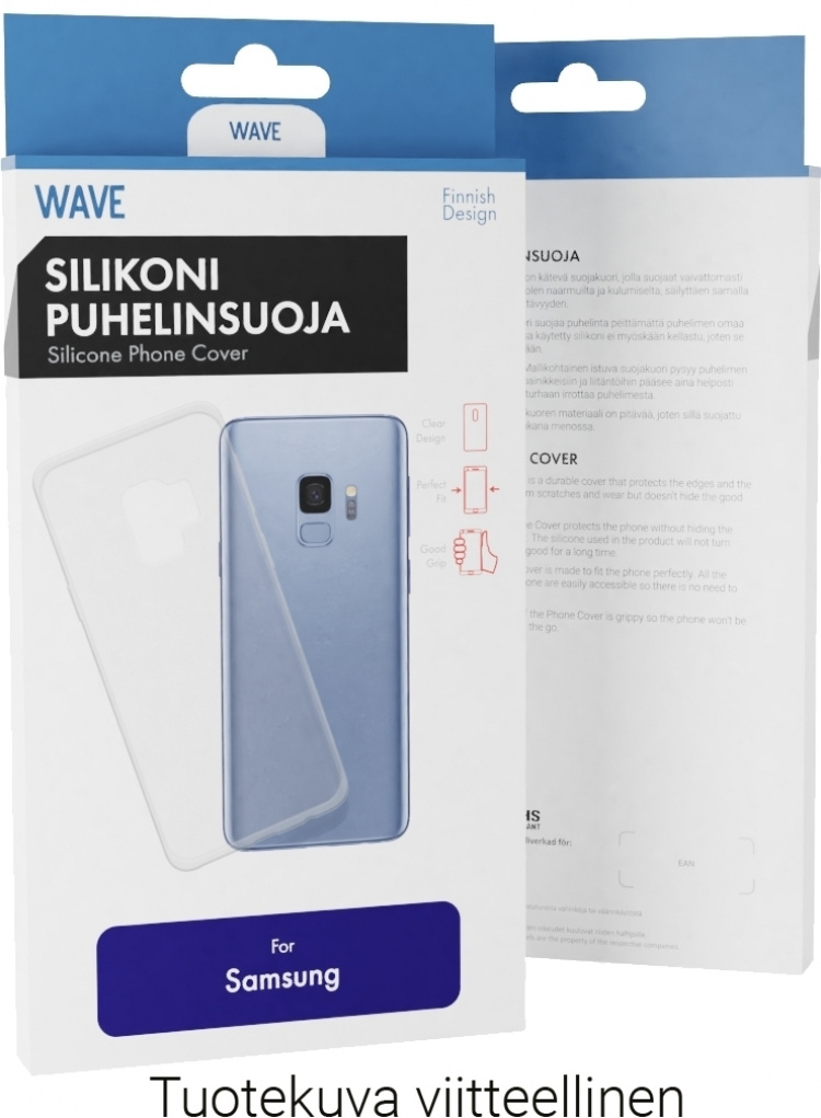 Wave silicone protector, Samsung Galaxy A70, transparent