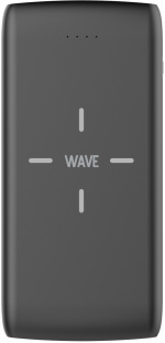 Wave QiPower backup power supply, 10 000 mAh, black Wave QiPower backup power supply, 10 000 mAh, black