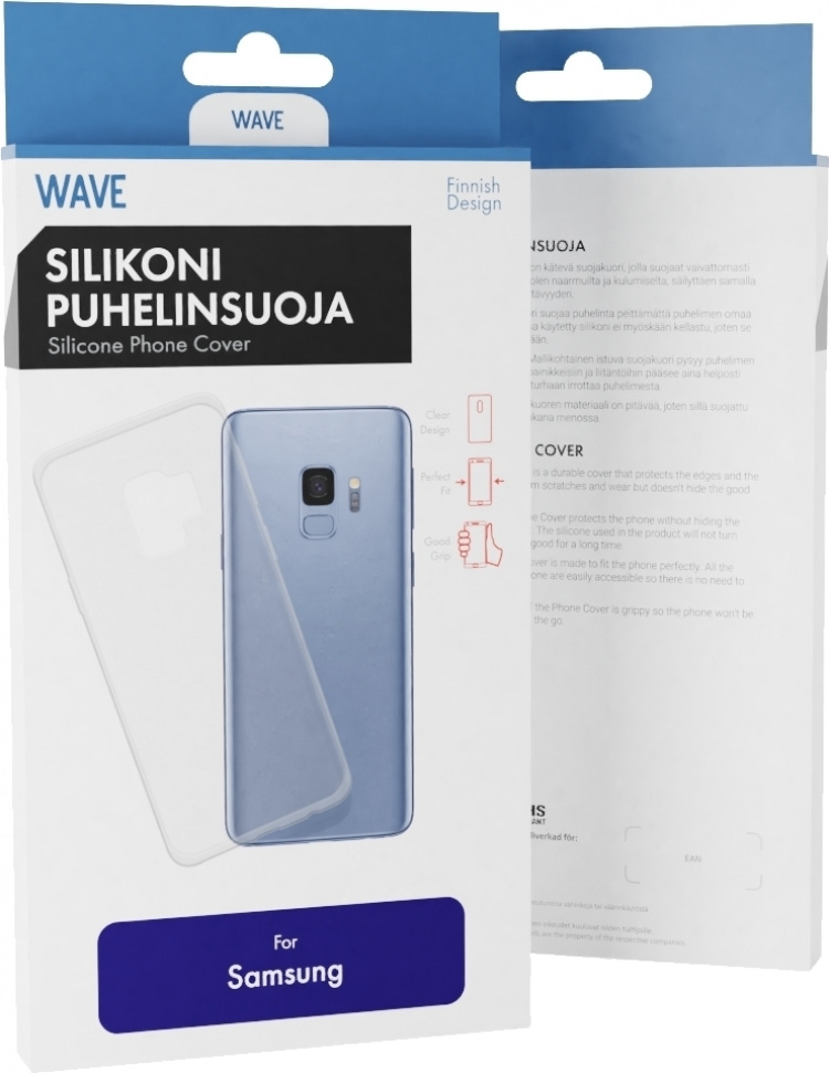 Wave silicone protector, Samsung Galaxy A41, transparent