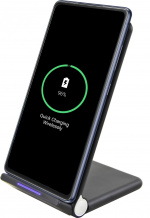 Wave Qi Desktop Stand 15W with wireless charging, black Wave Qi Desktop Stand 15W with wireless charging, black
