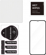 FoneKit Full Cover Armoured Glass, iPhone 12 / 12 Pro, black