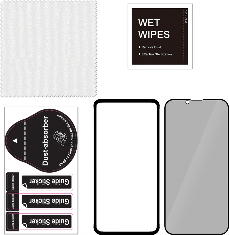 FoneKit Privacy+ Full Cover, iPhone 13 / 13 Pro / 14, black FoneKit Privacy+ Full Cover, iPhone 13 / 13 Pro / 14, black