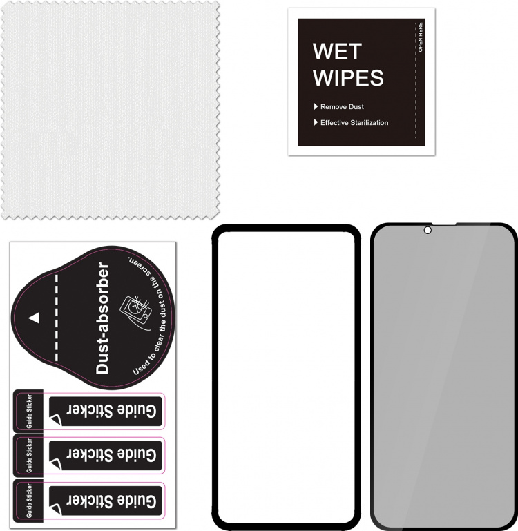 FoneKit Privacy+ Full Cover, iPhone 13 Pro Max / 14 Plus, black