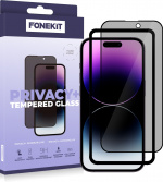FoneKit Privacy+ Full Cover, iPhone 14 Pro Max, black