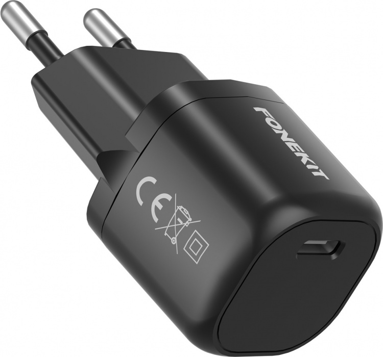FoneKit Mini 20W AC charger, USB-C, black