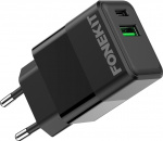 FoneKit Double 20W charger, USB-C + USB-A, black FoneKit Double 20W charger, USB-C + USB-A, black