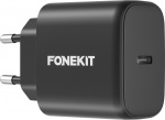 FoneKit GaN PD 65W AC charger, USB-C, black