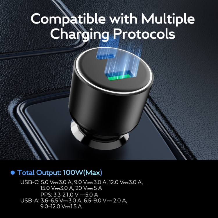 FoneKit Travel 100W car charger