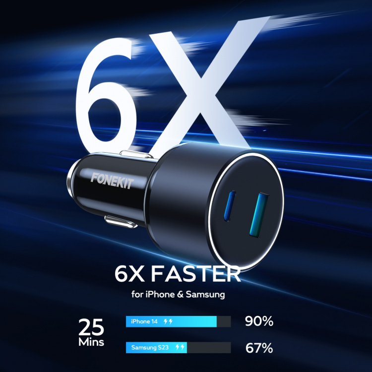 FoneKit Travel 100W car charger