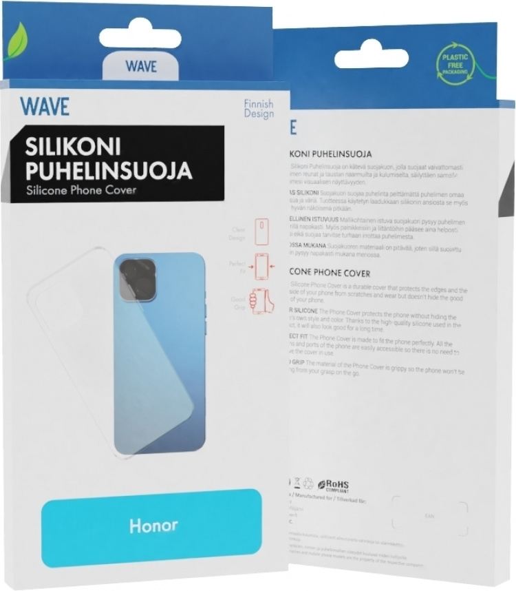 Wave silicone protector, Honor 90 Lite, clear