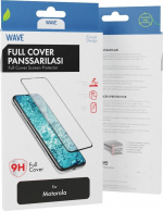 Wave Full Cover armoured glass, Motorola Moto E13, black bezel