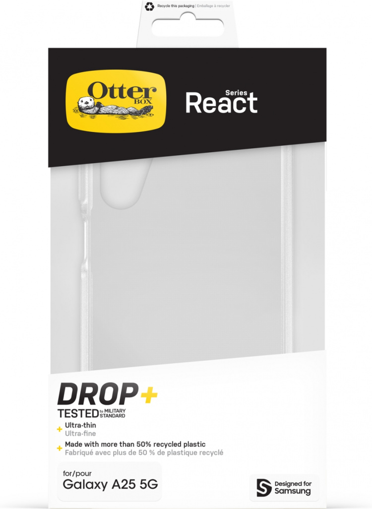 Otterbox React protective case, clear, Samsung Galaxy A25 5G