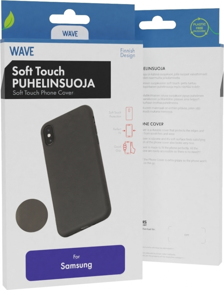 Wave Soft Touch silicone protector, Samsung Galaxy A15, Black