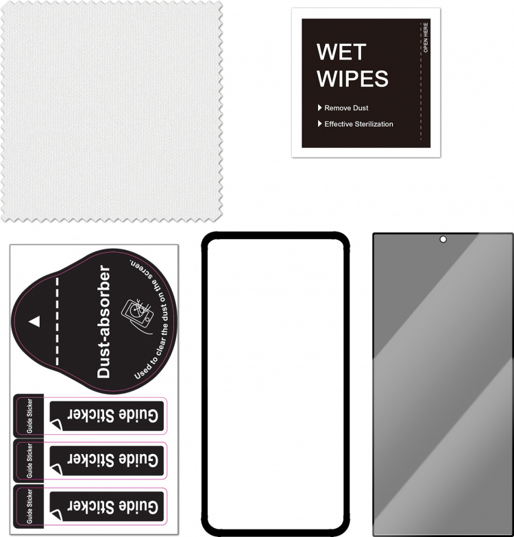 FoneKit Privacy+ Full Cover, Galaxy S24 Ultra, black