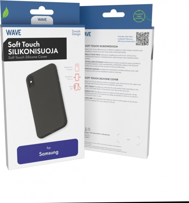 Wave Soft Touch Silicone Protector, Samsung Galaxy A55 5G, Black