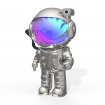 Mobility On Board Projector Stellar Light Space Silver Astronaut
