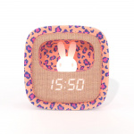 Mobility On Board Alarm Clock with Light Billy Clock Leopard Rose