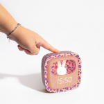 Mobility On Board Alarm Clock with Light Billy Clock Leopard Rose