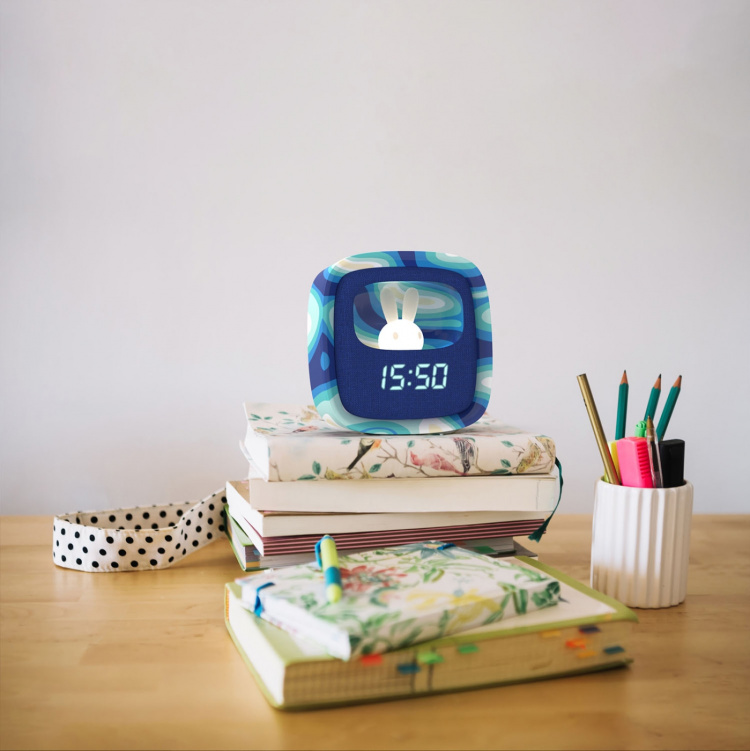 Mobility On Board Alarm Clock with Light Billy Clock Blue Wave