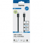 Hama Cable USB C-C USB 3.2 Black 0.75m Hama Cable USB C-C USB 3.2 Black 0.75m