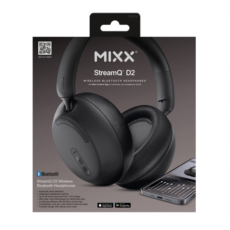 MIXX Headphone StreamQ D2 Over-Ear Wireless Black MIXX Headphone StreamQ D2 Over-Ear Wireless Black