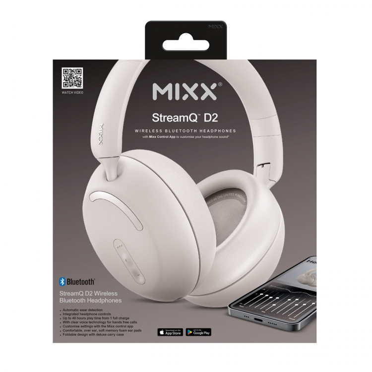 MIXX Headphone StreamQ D2 Over-Ear Wireless Sand MIXX Headphone StreamQ D2 Over-Ear Wireless Sand