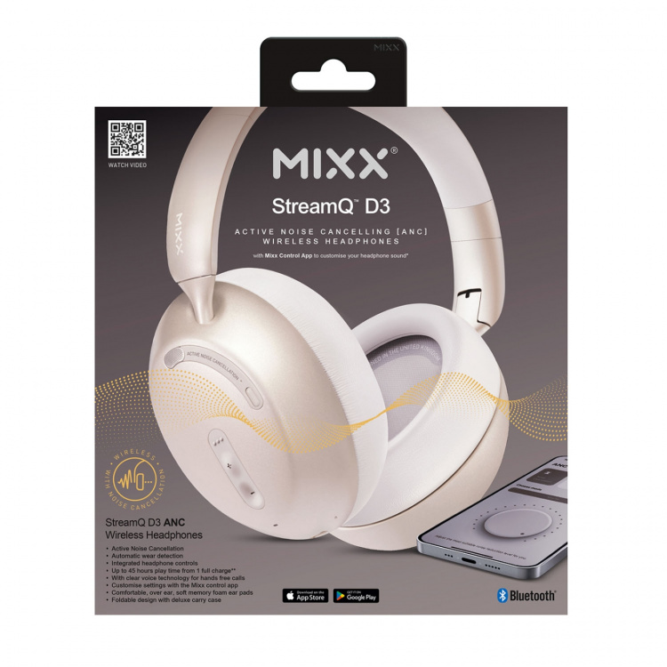 MIXX Headphone StreamQ D3 ANC Over-Ear Wireless Sand MIXX Headphone StreamQ D3 ANC Over-Ear Wireless Sand